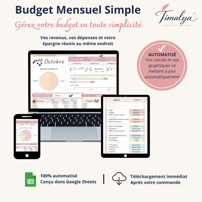 Budget Mensuel Simple – Google Sheets